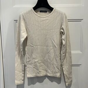 Cream Long Sleeve Top
